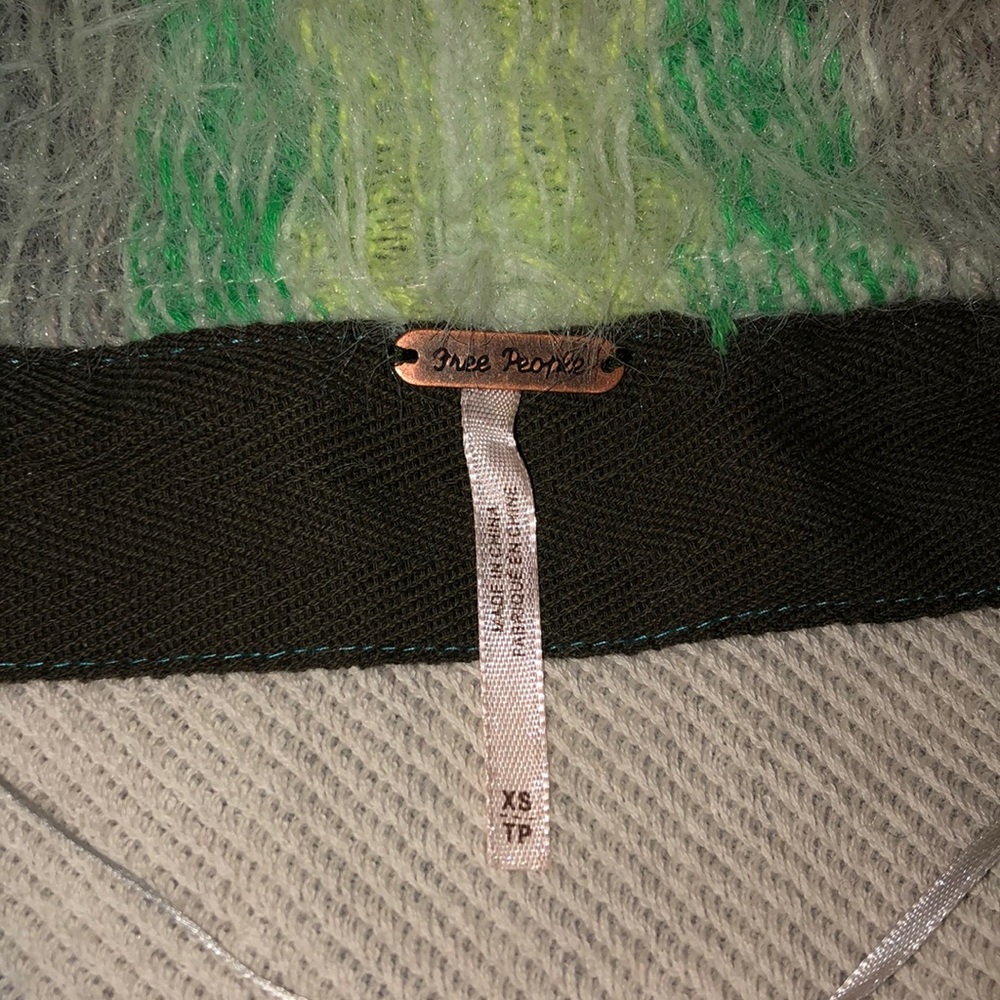 Free People Fair Weather fuzzy striped cardigan - Picture 7 of 9